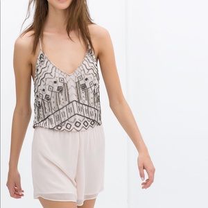 Blush Sequin Playsuit / Romper